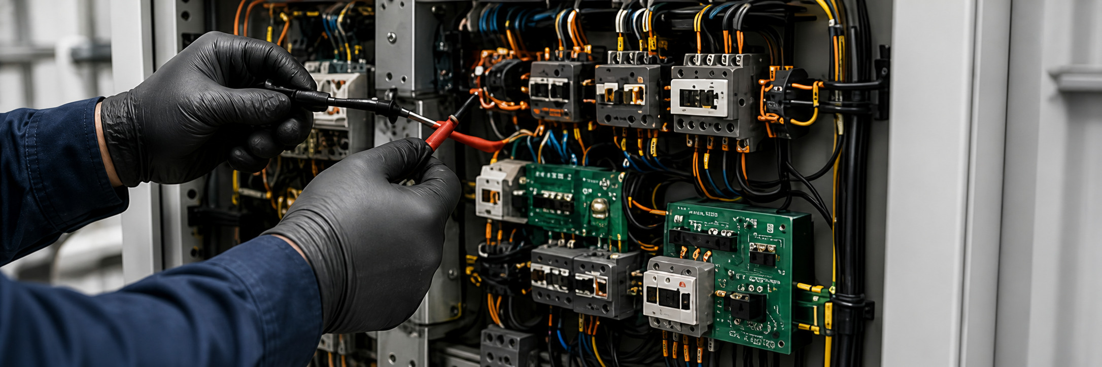 Técnico diagnosticando una falla eléctrica
